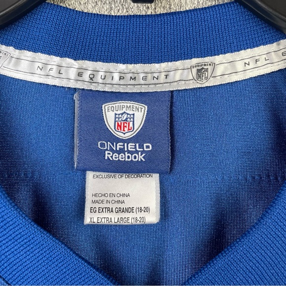 Indianapolis Colts Reggie Wayne #87 Blue OnField Reebok NFL Jersey Youth XL - Picture 3 of 7